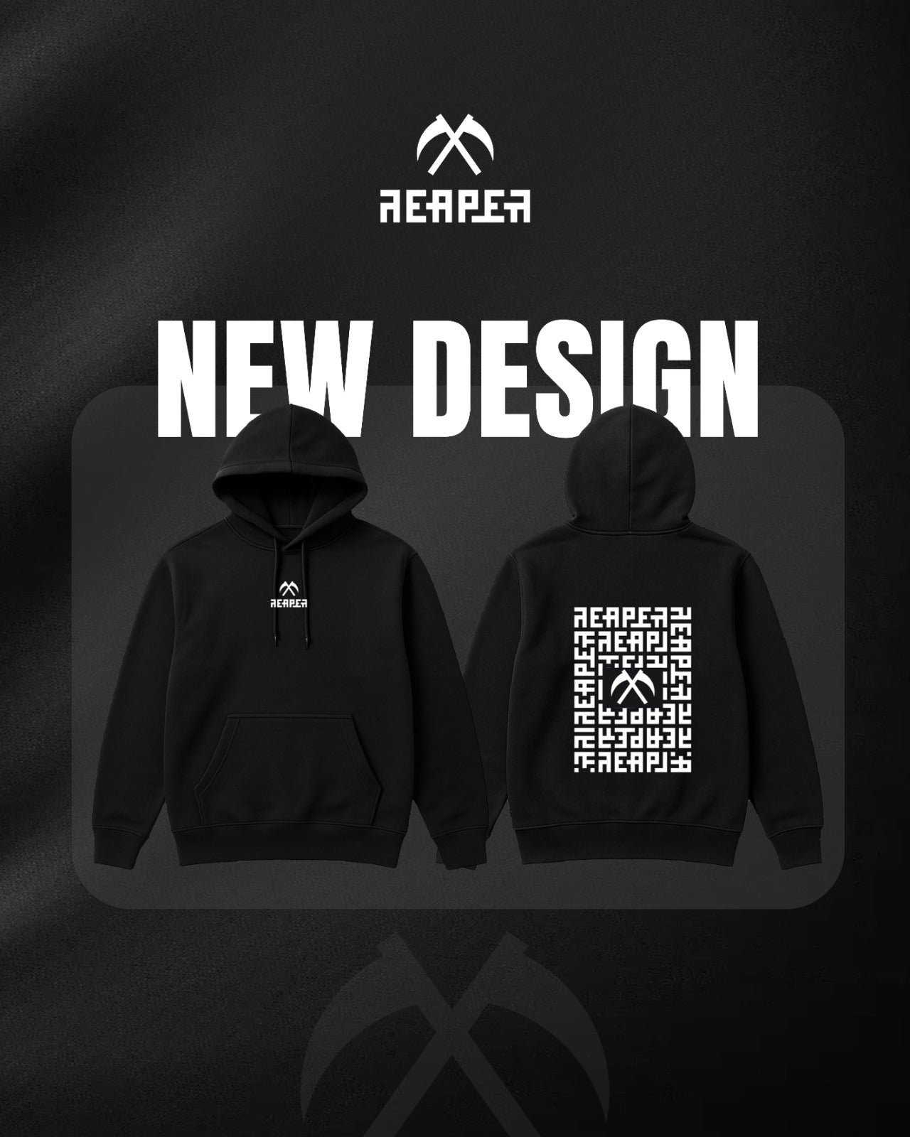 Reaper Hoodie Black & White