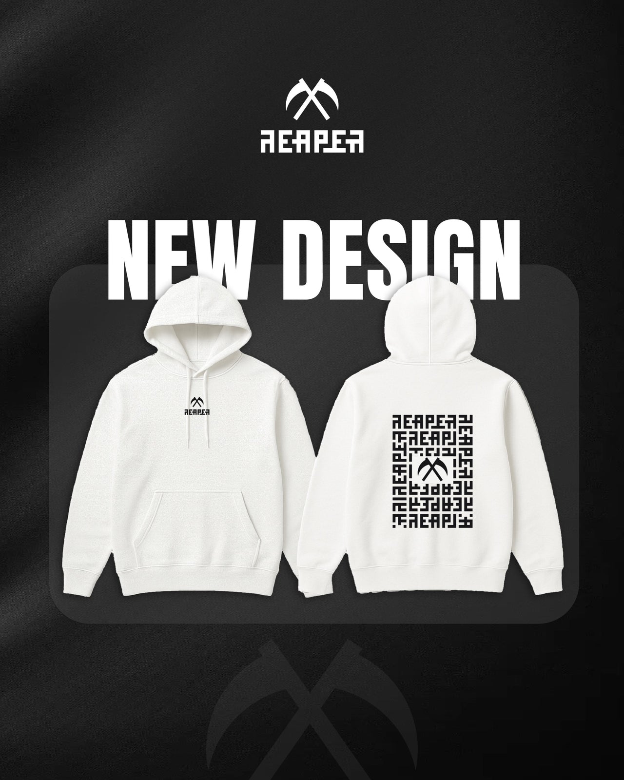Reaper Hoodie Black & White